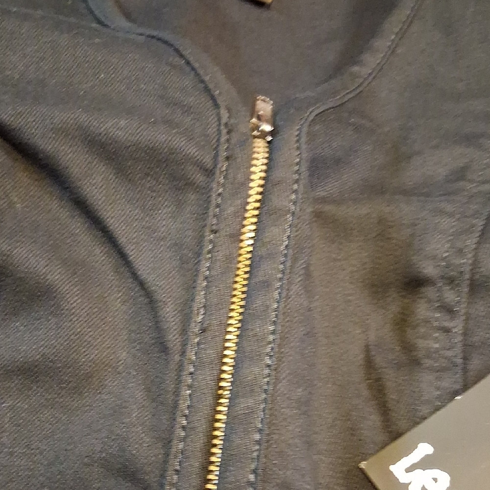 Lee Women's Black Jean Jacket with Zipper - Picture 4 of 6